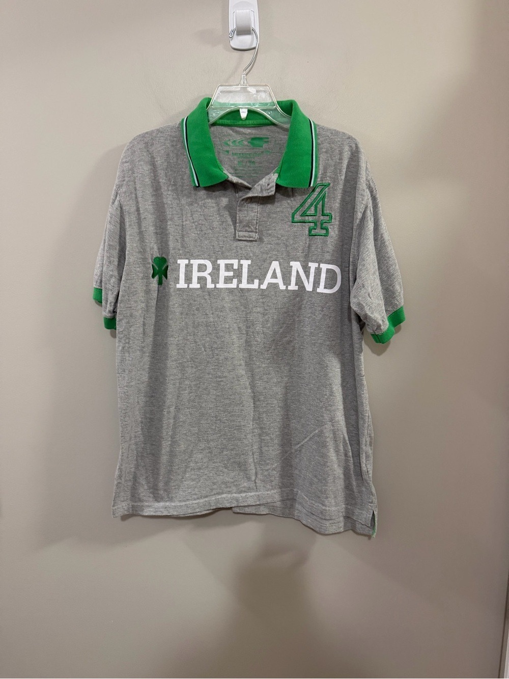 Men's Ferruche Y2K Style Ireland Graphic Rugby Polo. Size XL